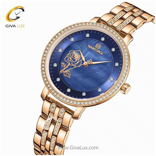 ساعت مچی زنانه بند فلزی رزگلد ناوی فورس مدل NF5017 5017 (6).jpg